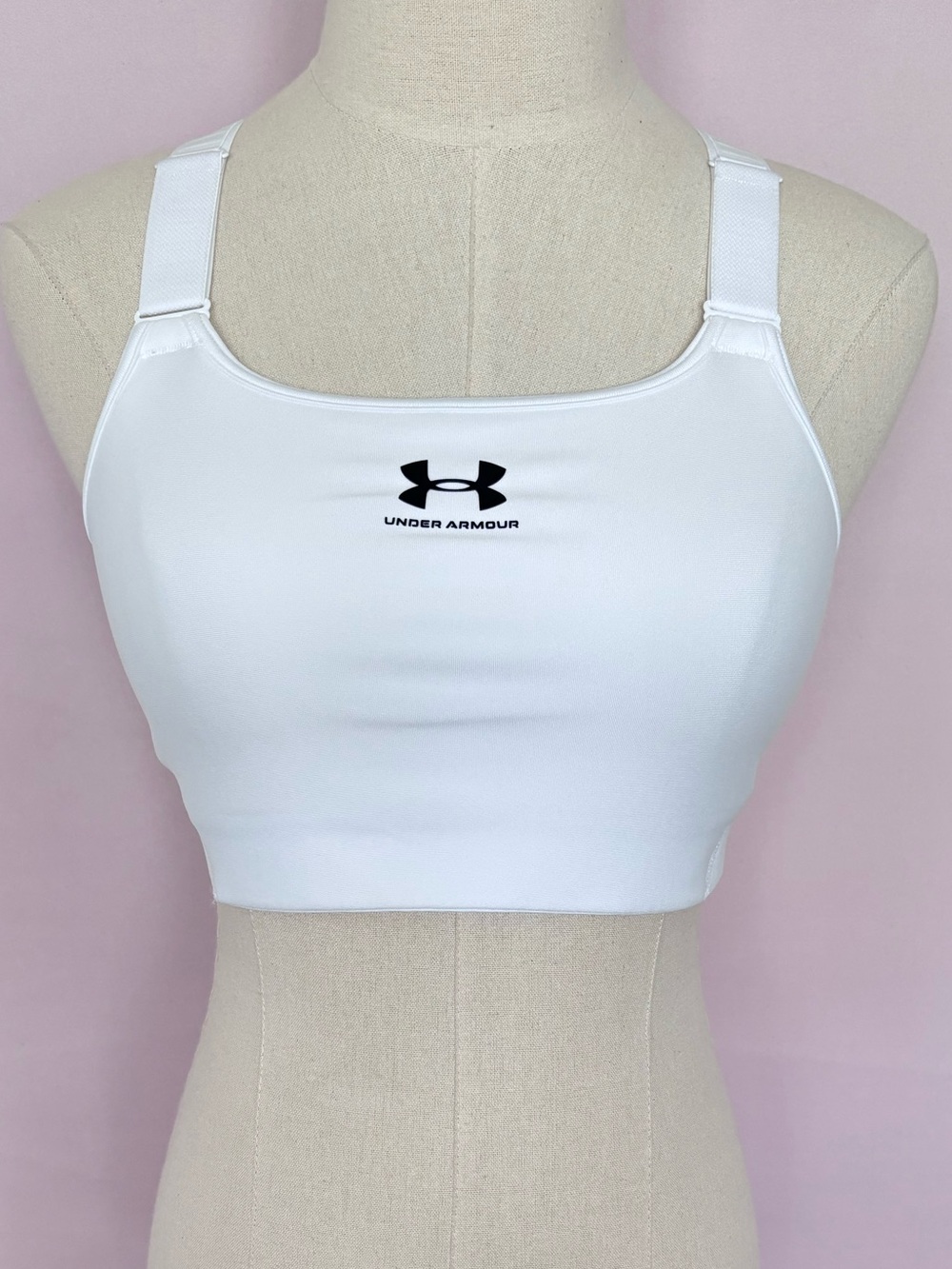 UNDER ARMOUR HeatGear High Support Racer Back White Sports Bra--NWT--M